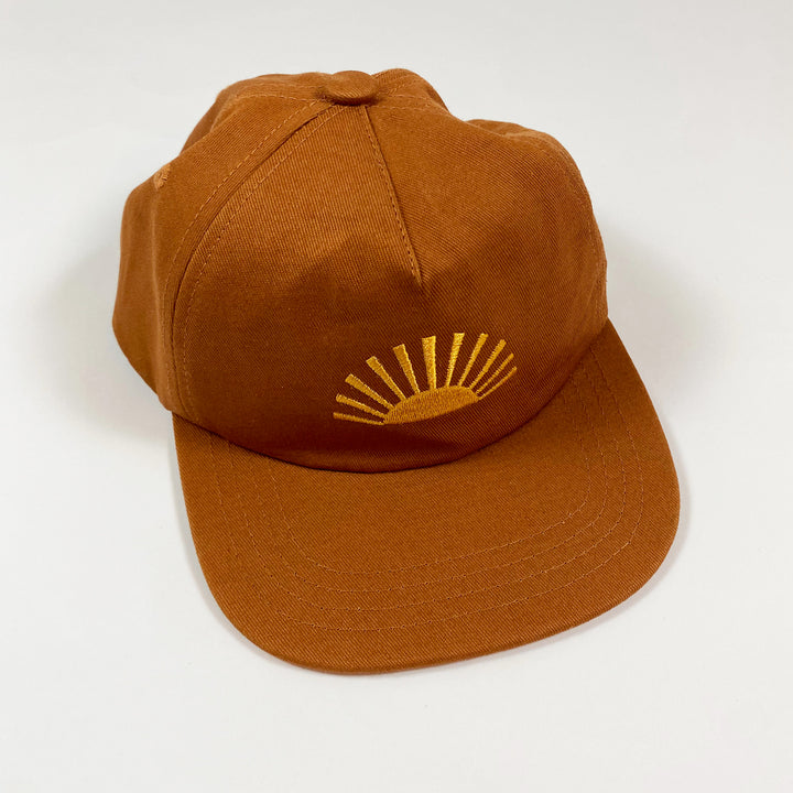 Tiny Whales brown sun hat toddler fit 1