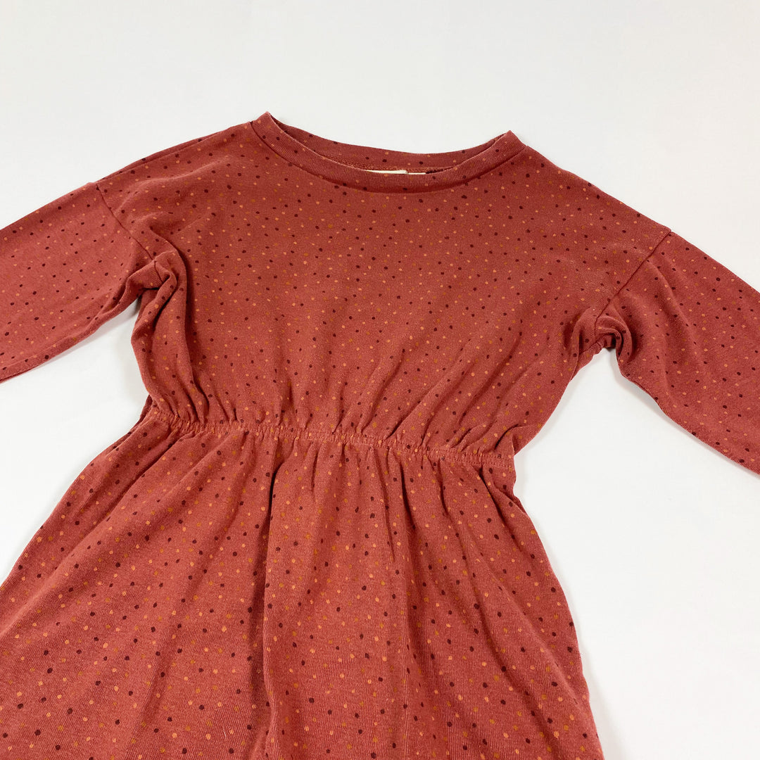 Soft Gallery terracotta dotted elastic waist dress 4Y 2