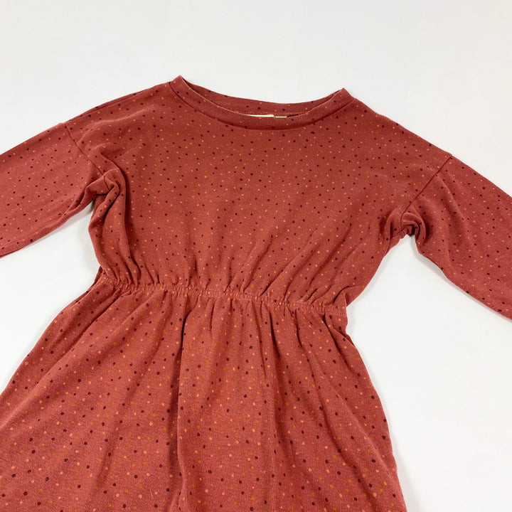 Soft Gallery terracotta dotted elastic waist dress 4Y 2