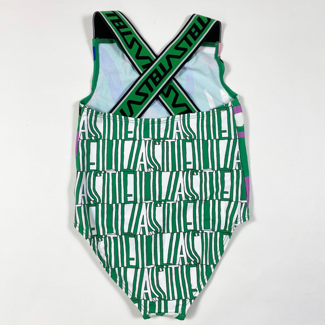 Stella McCartney Kids green graphic face swimcostume Second Season diff. sizes