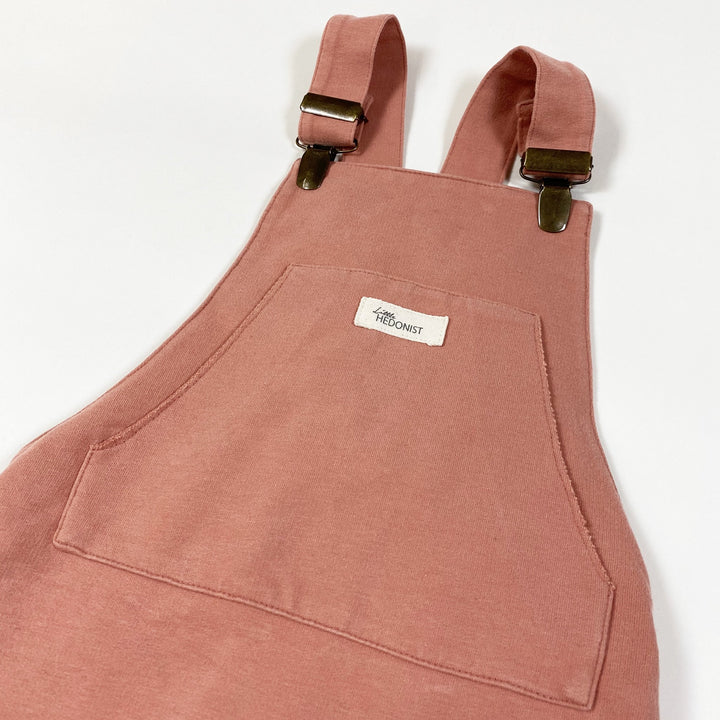 Little Hedonist pink dungarees 86