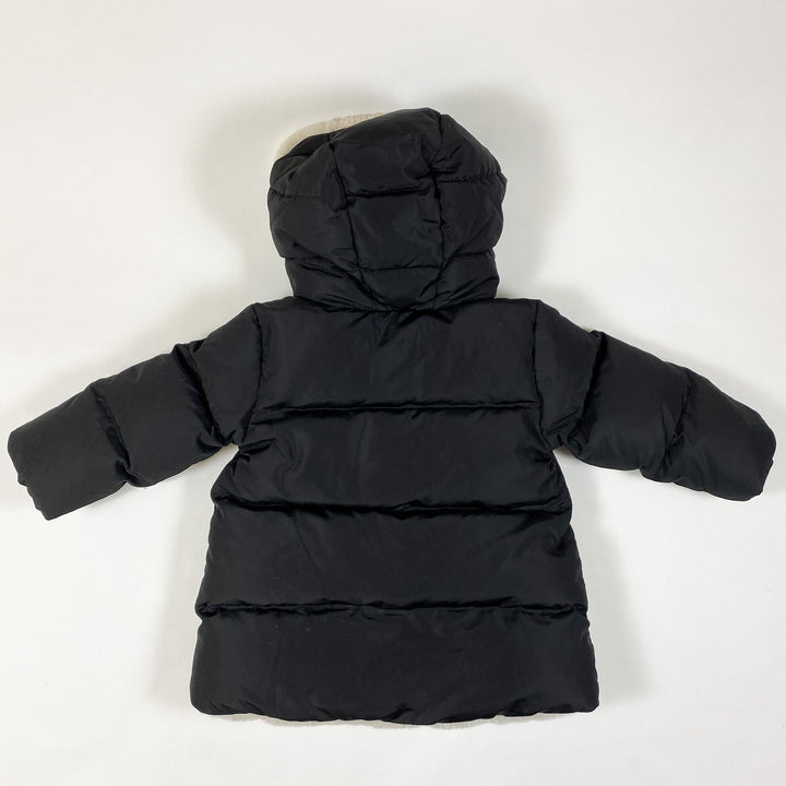Zara black faux fur lined winter jacket 12-18M/86