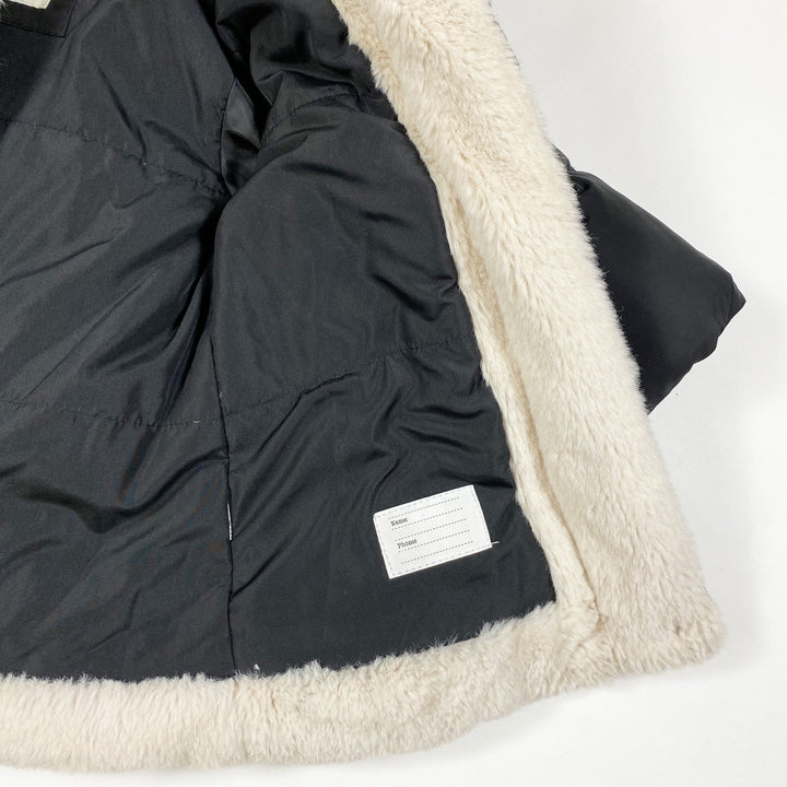 Zara black faux fur lined winter jacket 12-18M/86