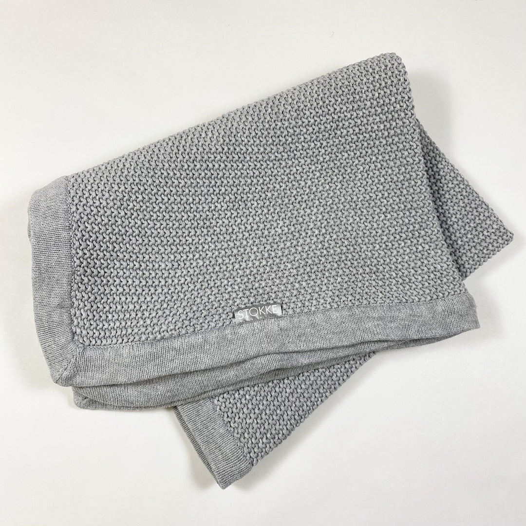 stokke blanket Stokke | grey heavy knit stroller blanket