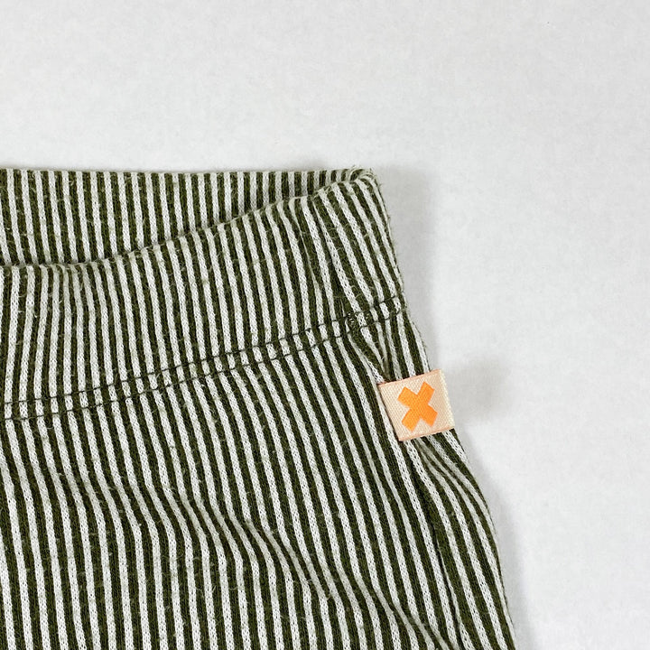 Tinycottons striped leggings with x on knees 6Y