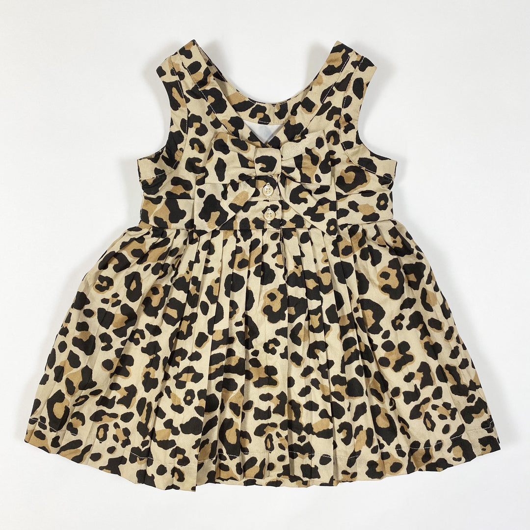 Janie and Jack leopard sleeveless pleated dress 3-6M