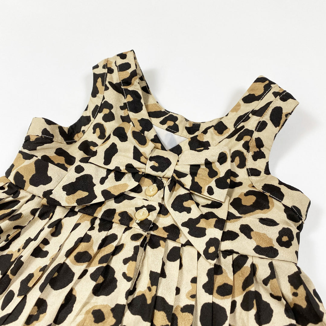 Janie and Jack leopard sleeveless pleated dress 3-6M