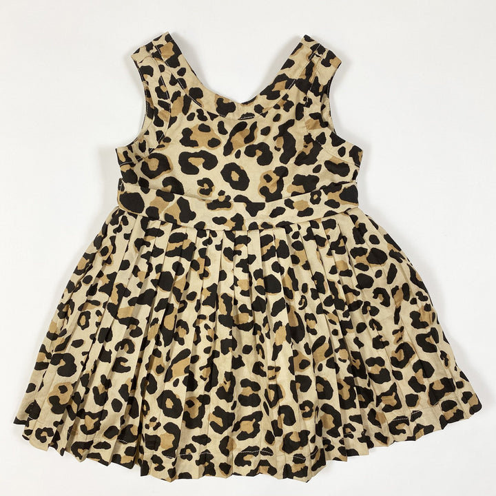 Janie and Jack leopard sleeveless pleated dress 3-6M