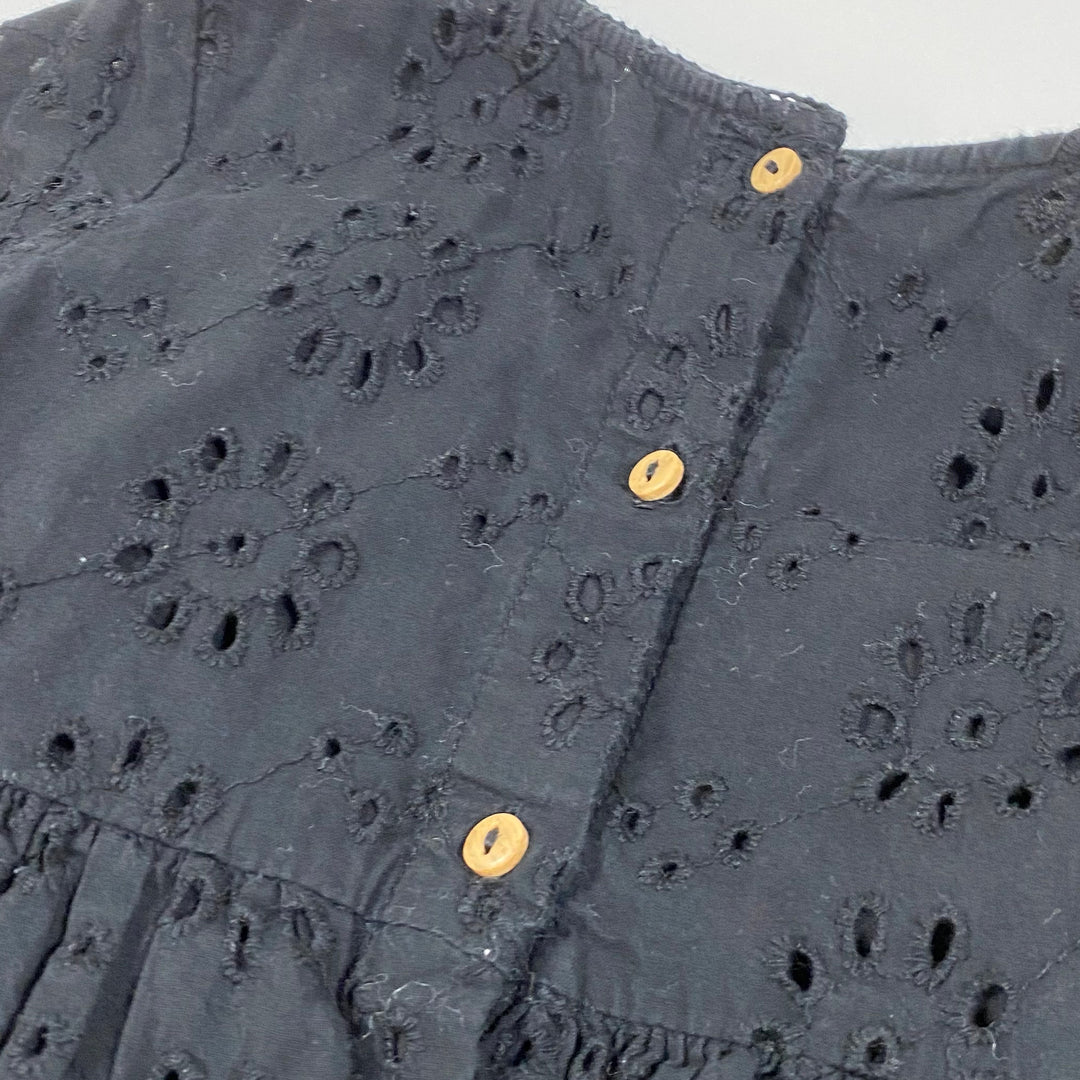 Zara schwarze broderie anglaise Bluse 2-3Y/98