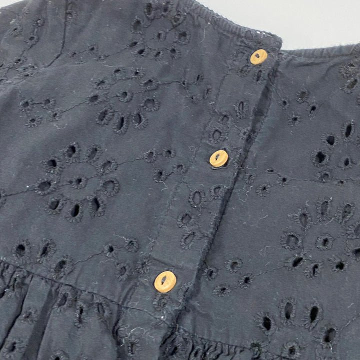 Zara schwarze broderie anglaise Bluse 2-3Y/98