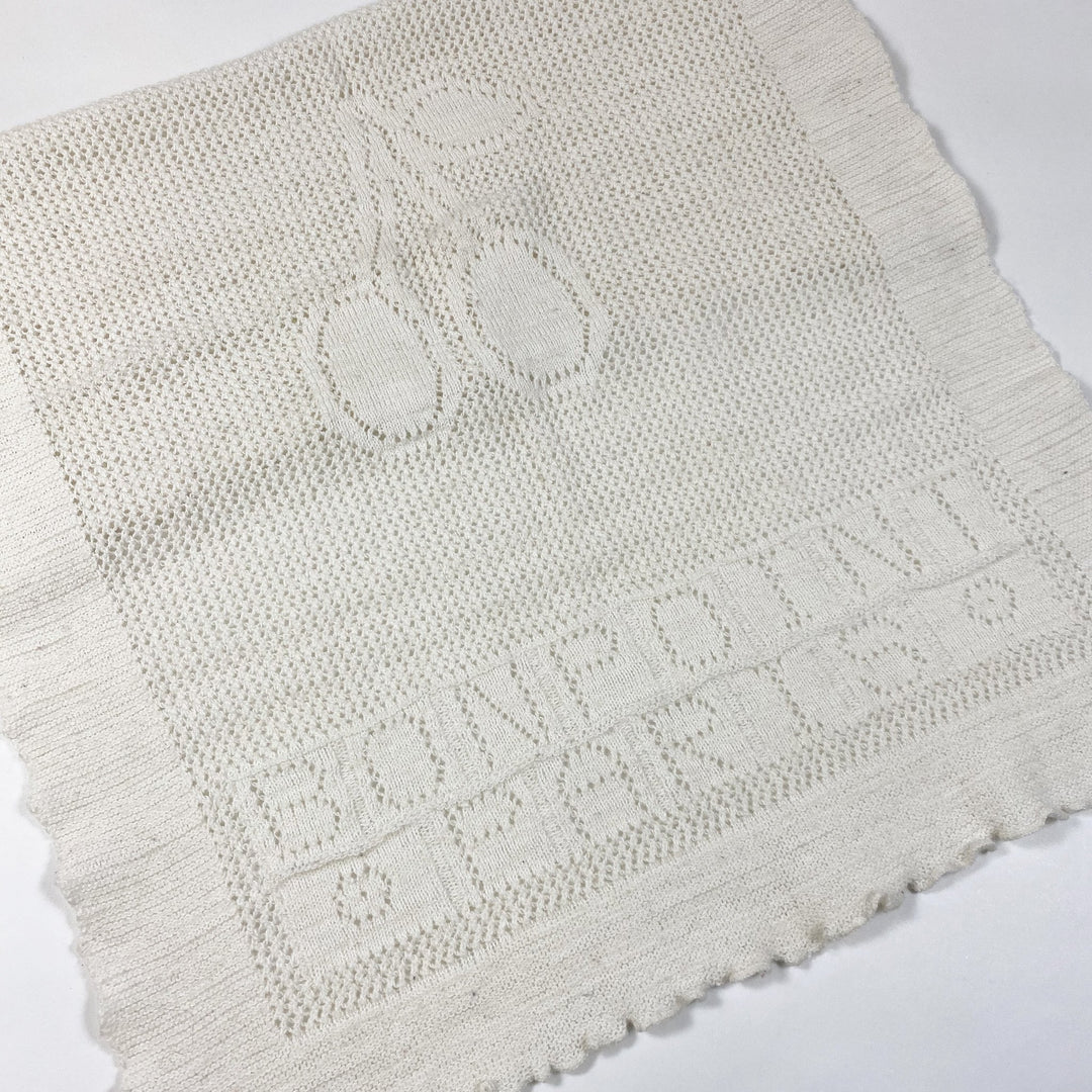 Bonpoint ecru paris crochet baby blanket ca 50x80cm