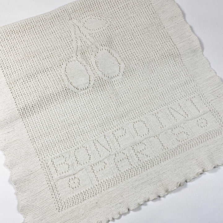 Bonpoint ecru paris crochet baby blanket ca 50x80cm