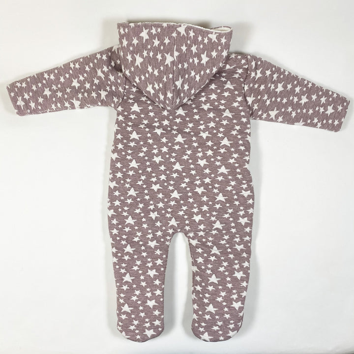 Caramel au Sucre lila gefütterter Kapuzenoverall 18M