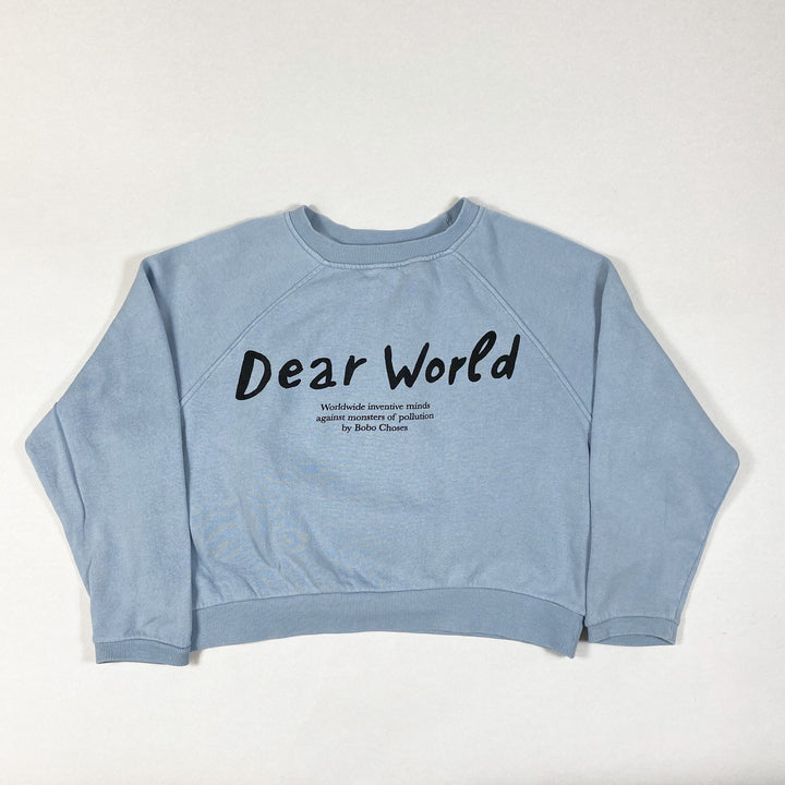 Bobo Choses AW 17/18 "Dear World" blue sweatshirt 6-7Y