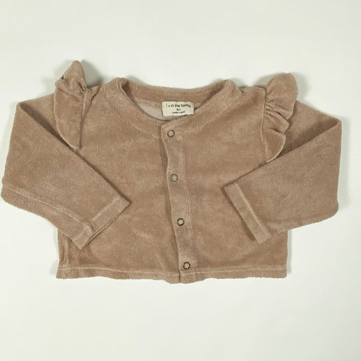 1+ in the family light rose terry cardigan 9M