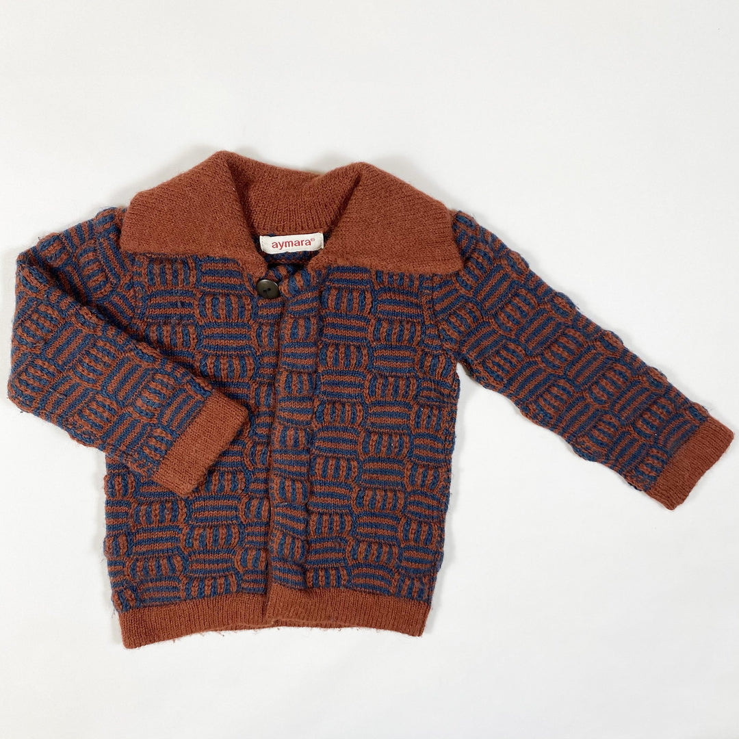 Aymara gemusterte Strickjacke mit Kragen 18M/86