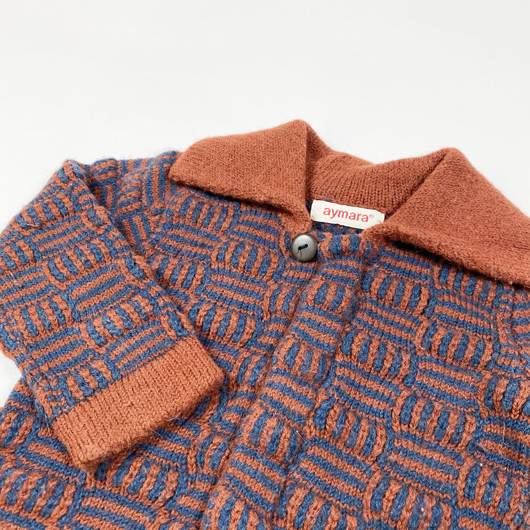 Aymara pattern knit collared cardigan 18M/86