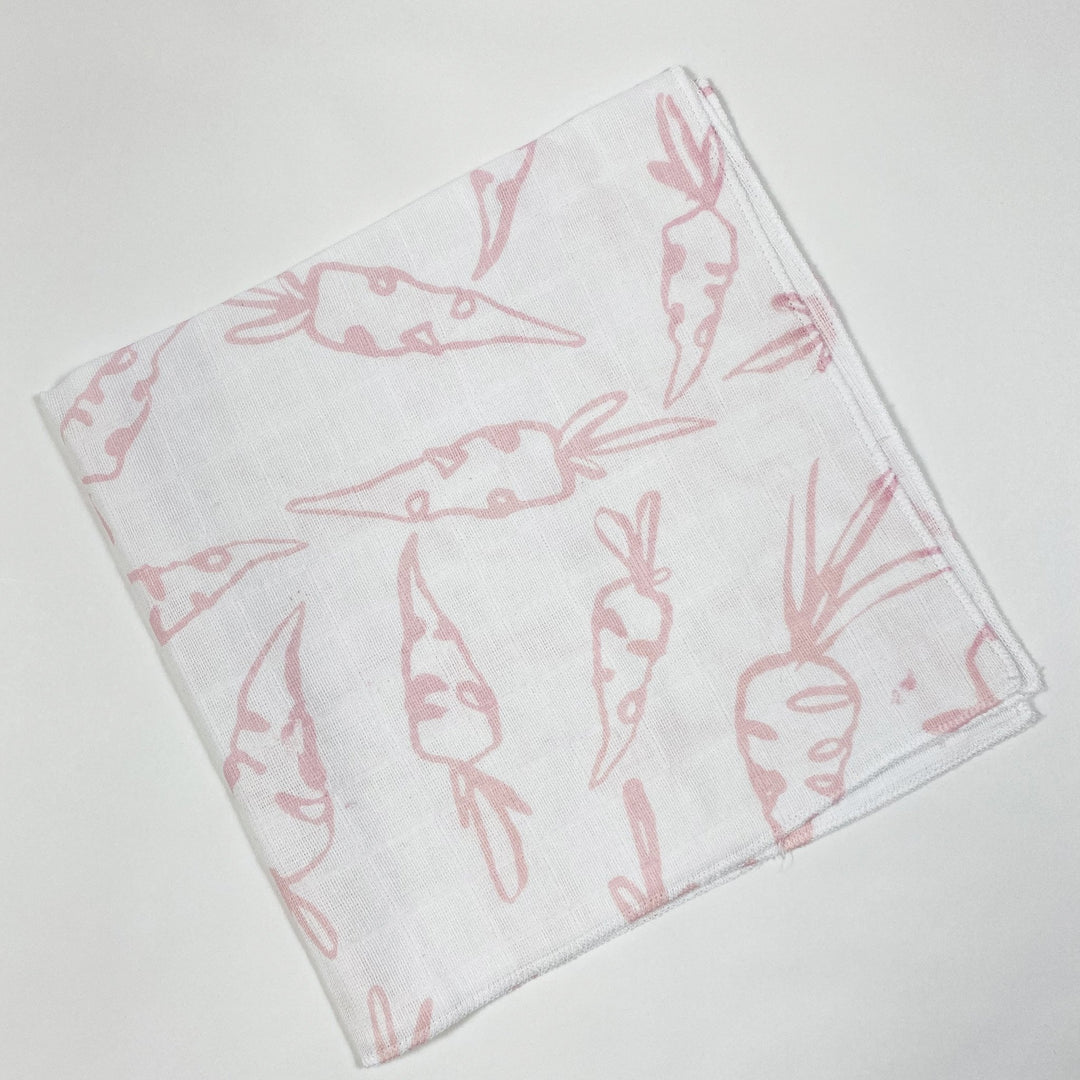 Lil Animals pink LiL Bunny print swaddle 45x45cm
