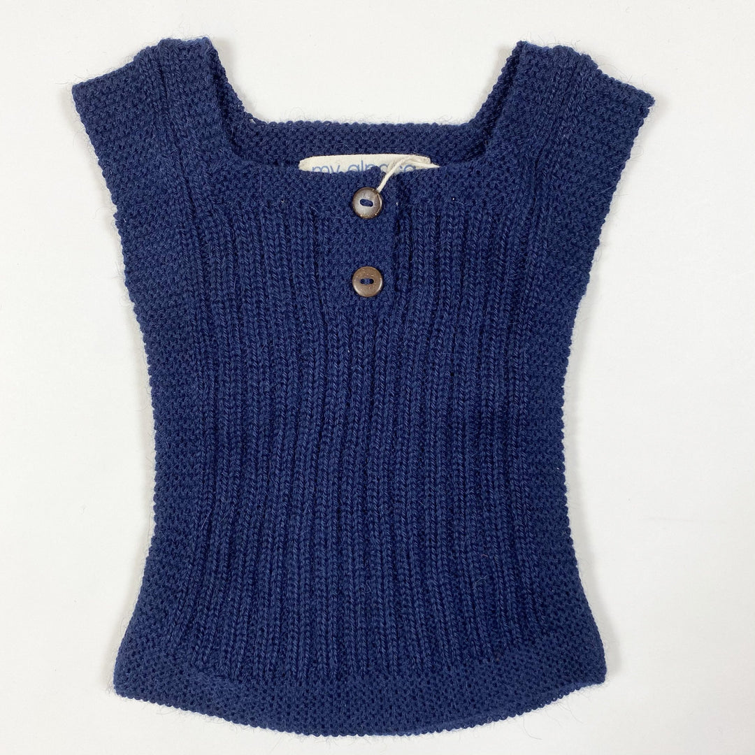 My Alpaca Copenhagen navy baby alpaca wool top and pants 68