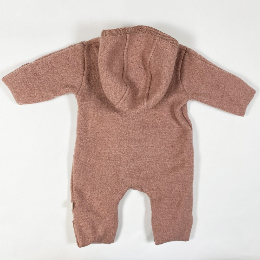 Disana pink wool overall with hood 50-56/0-3M