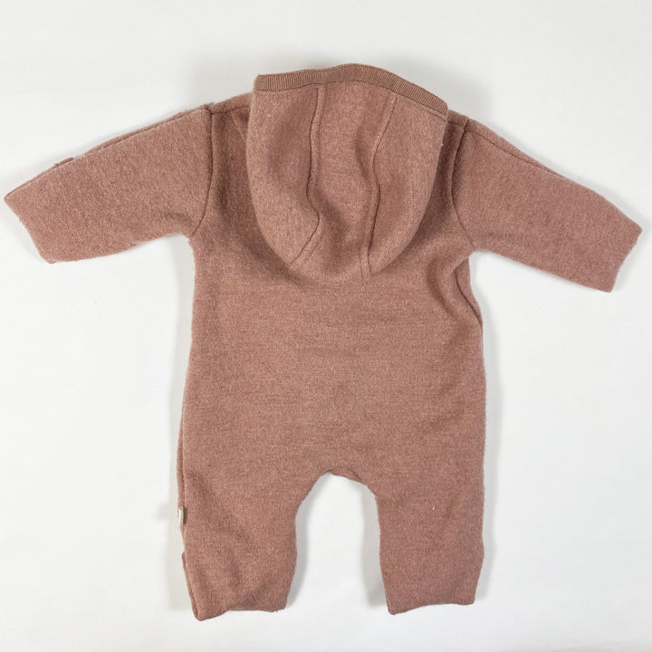 Disana pink wool overall with hood 50-56/0-3M