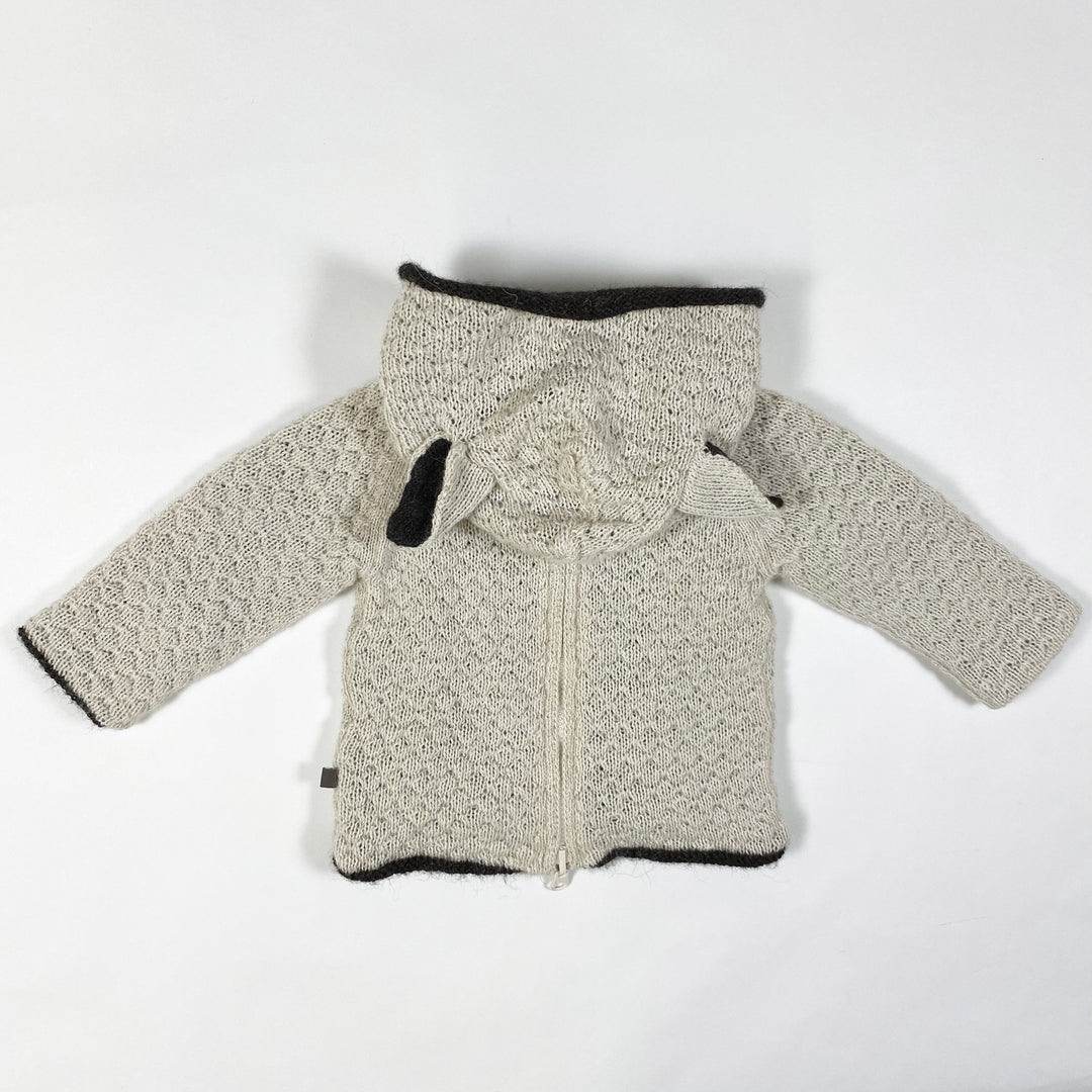 Oeuf NYC ecru sheep hood baby alpaca burnous 6M