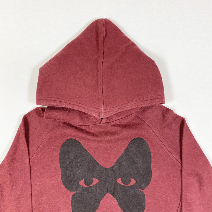 Beau Loves burgundy hoodie with print 4-5Y