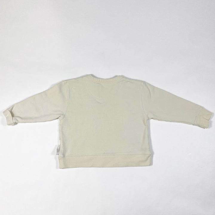Tinycottons off-white sweatshirt with black embroideries 2Y