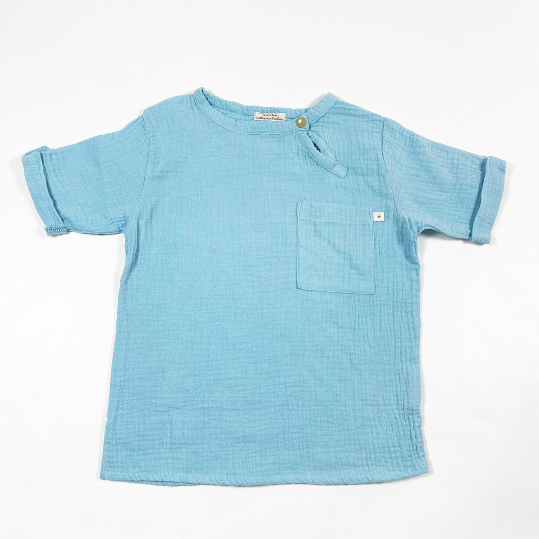 Kateryna Fischer turquoise muslin top 3-4Y 1