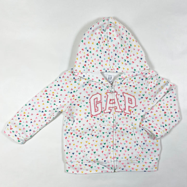 Gap confetti hearts hooded jacket 12-18M/80