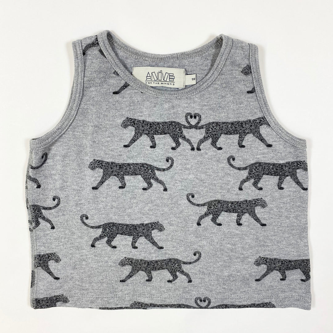 Anïve For The Minors graues Tank-Top mit Leopardenmuster 98