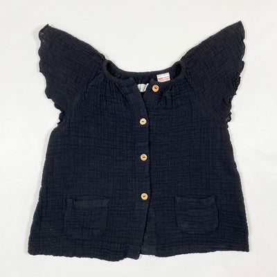Zara black muslin blouse 2-3/98 1