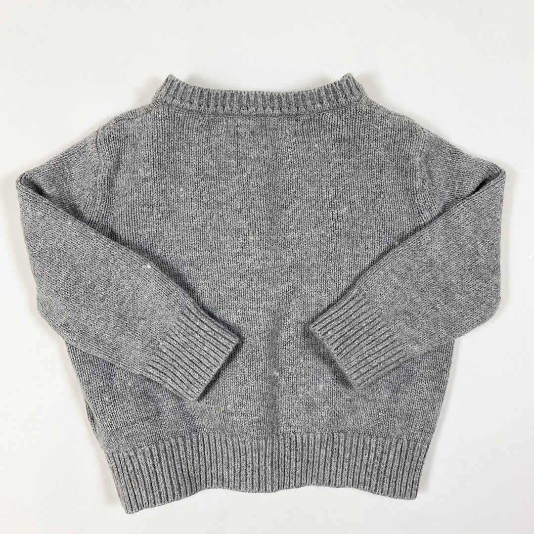 Stella McCartney Kids grey knitted ladybug cardigan 6M