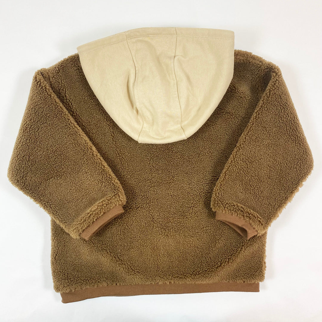 Zara brown sherpa hooded jacket Second Season 4-5Y/110 3