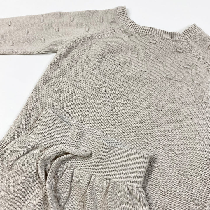 Quincy Mae grey knit top and trouser set 0-3M 2