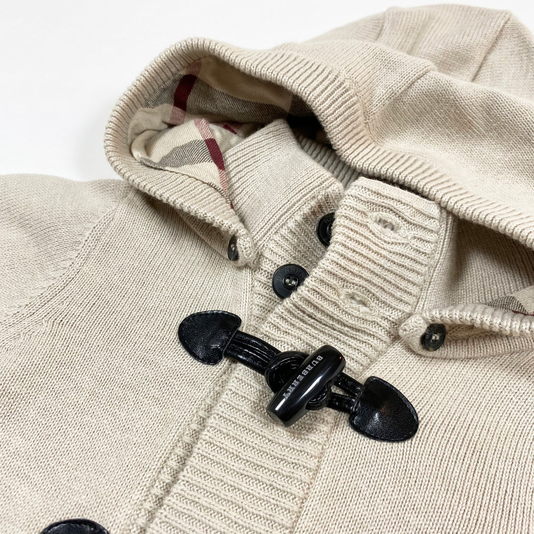 Burberry beige cotton cardigan with detachable hood 12M/74 2
