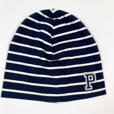 Polarn O Pyret navy stripe organic jersey hat 52-54/2-9Y 1
