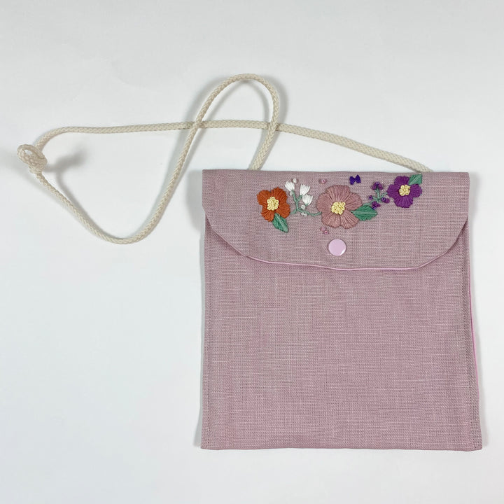 Pene-Lope lilac embroidered bag, large 18,5x18cm 2