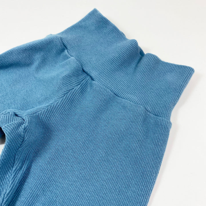 Kids on the Moon blue ribbed leggings 6Y 2