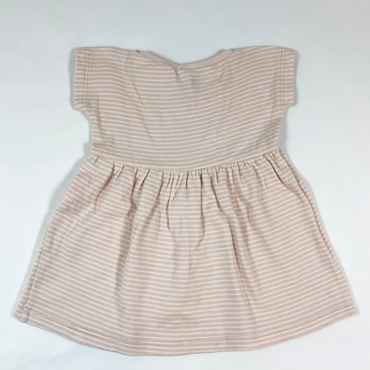 Kukka Kids light pink striped organic cotton dress 86/92 2