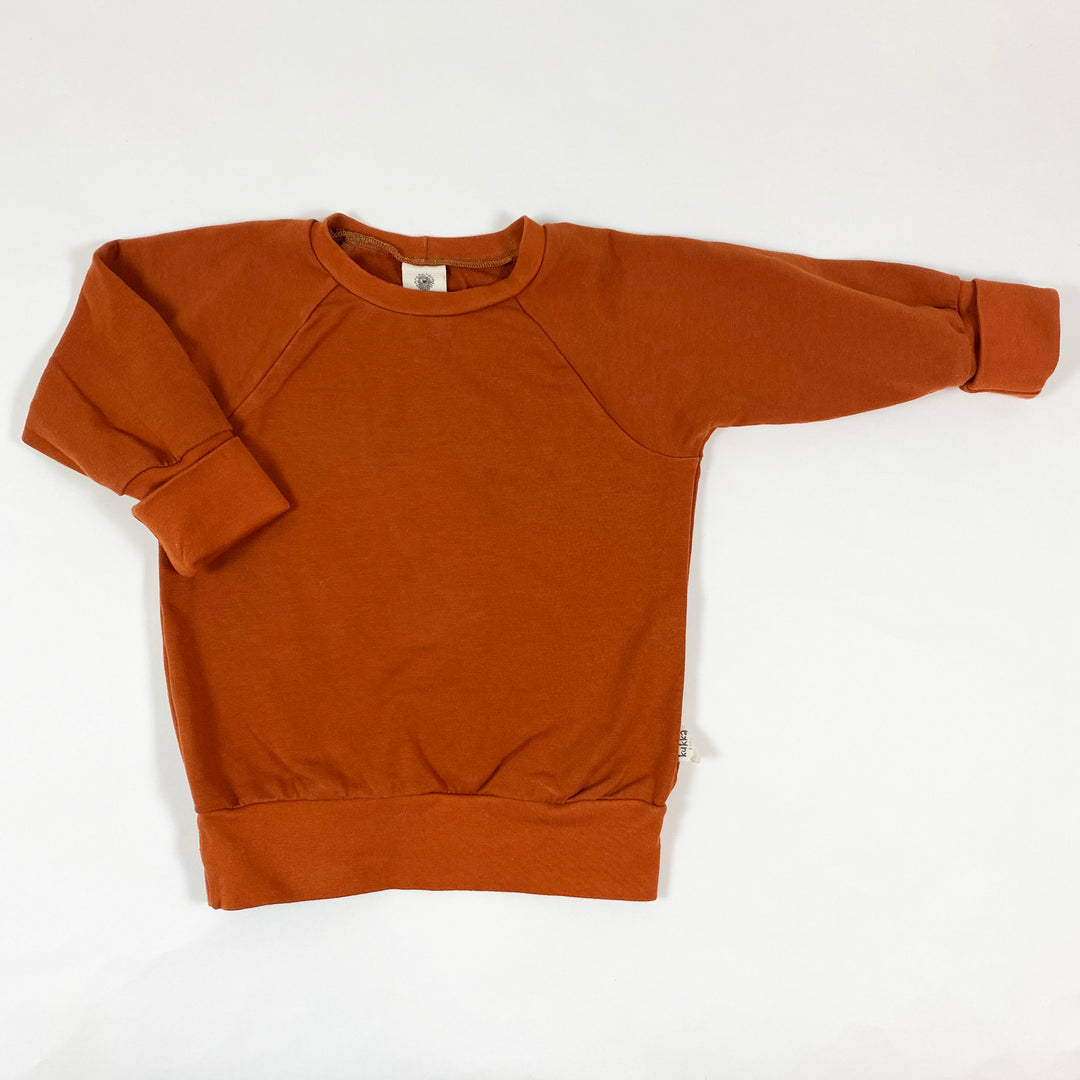 Kukka Kids brick-coloured organic sweatshirt 86/92 1