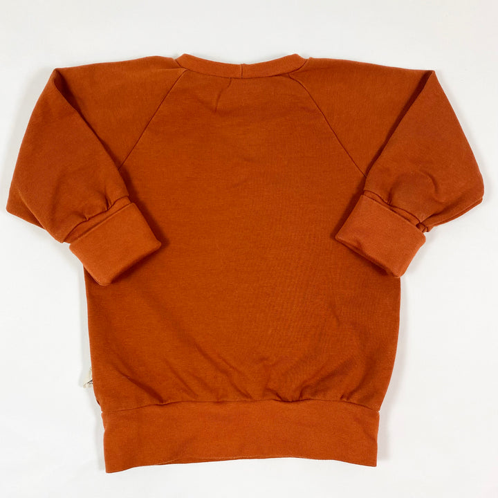Kukka Kids brick-coloured organic sweatshirt 86/92 2