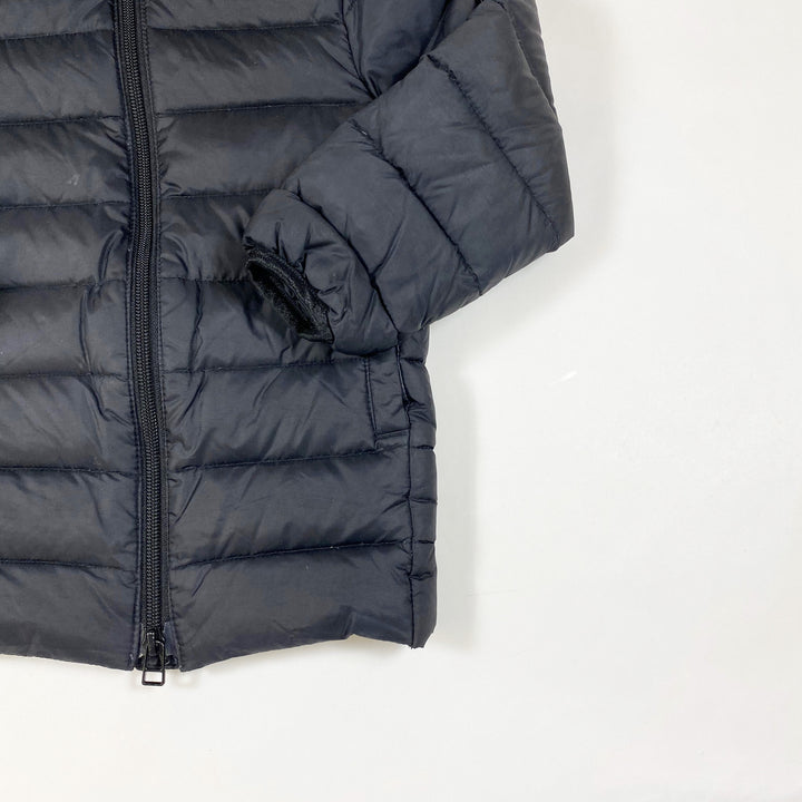 Fluff black hooded down jacket 2-3Y