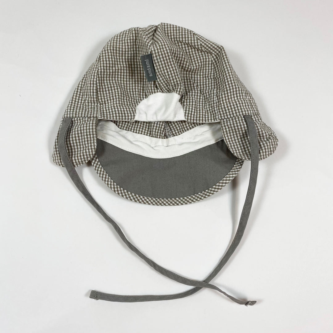 Pure Pure by Bauer brown check sunhat 47/13-15M 2
