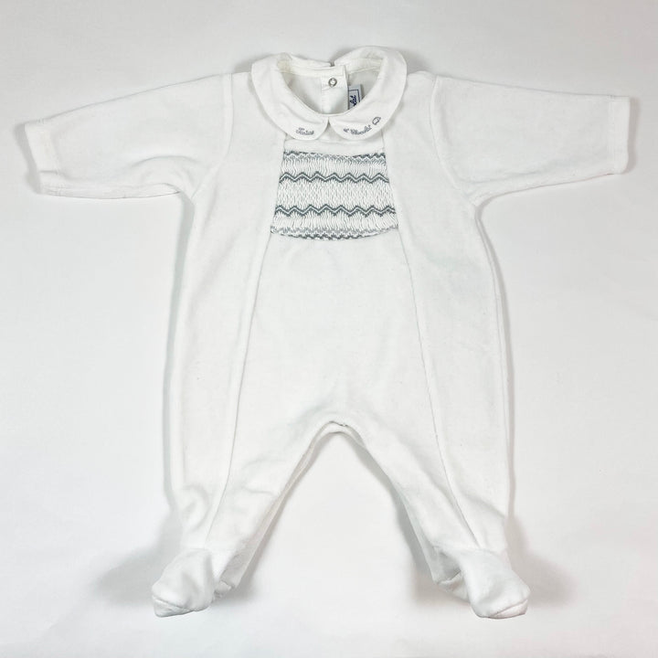 Tartine et Chocolat white smocked collared pyjama 1M 1