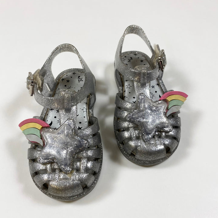 Mini Melissa silver rainbow rubber sandals 22/23 1