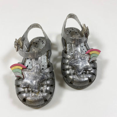 Mini Melissa silver rainbow rubber sandals 22/23 1