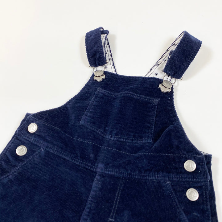 Petit Bateau navy corduroy dungarees 6M/67
