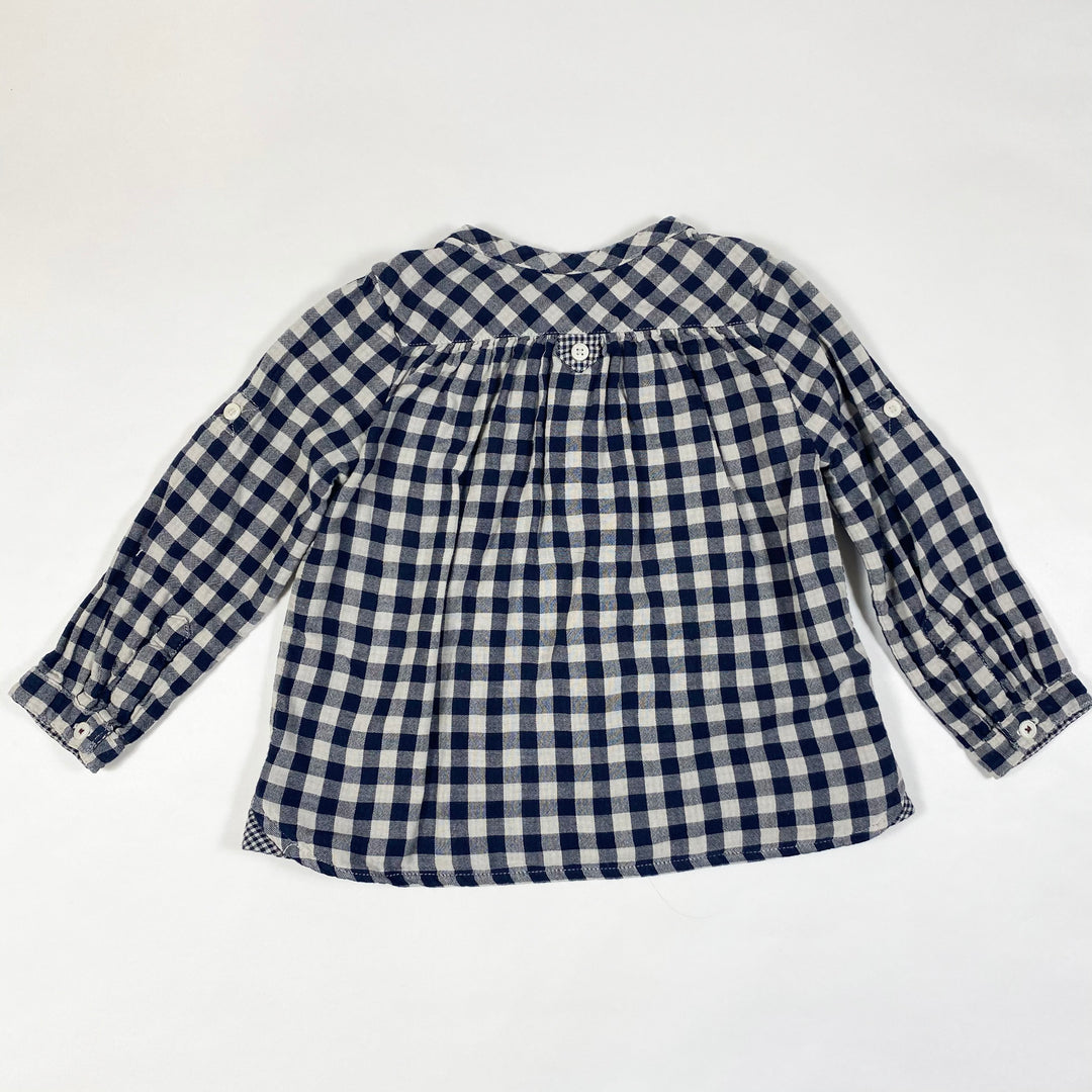 Petit Bateau gingham long-sleeved blouse 3Y/94 3