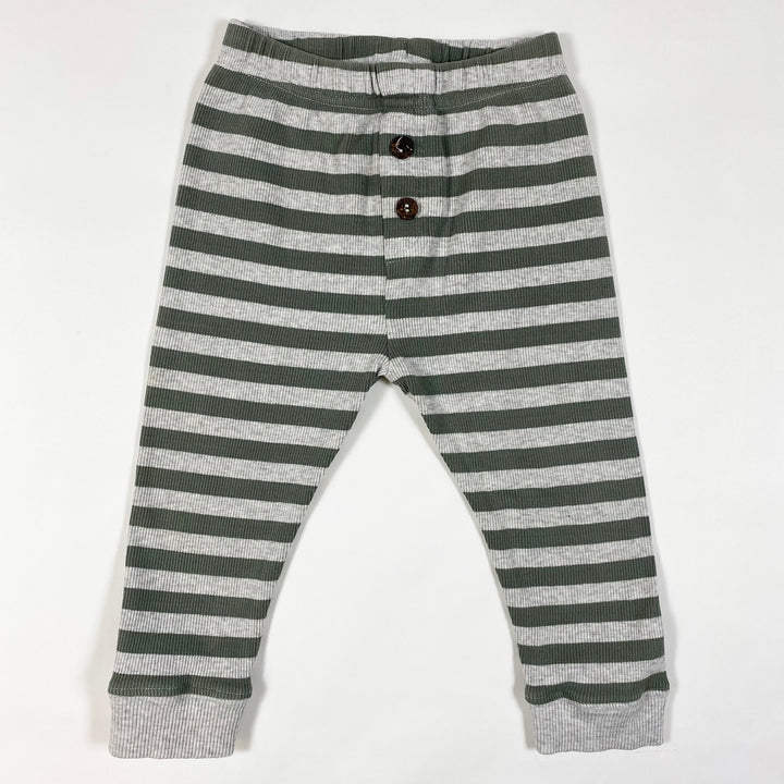 Pomp de Lux sage/beige striped rib long-sleeved body & pants 86
